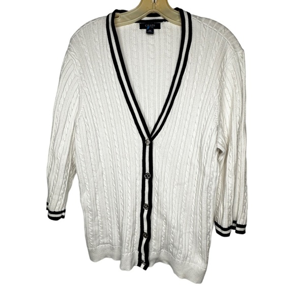 Vintage Chaps Cotton Cardigan Sweater‎ - Picture 1 of 5